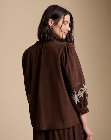Julipa Embroidered Cord Top