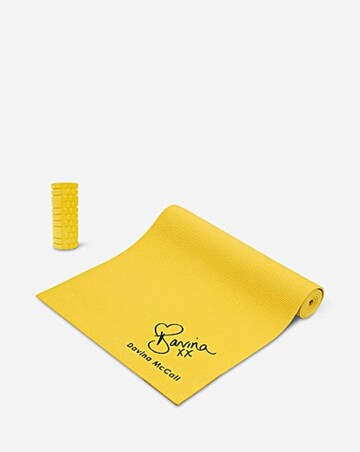 Davina McCall Yoga Mat & Foam Roller Set Yellow