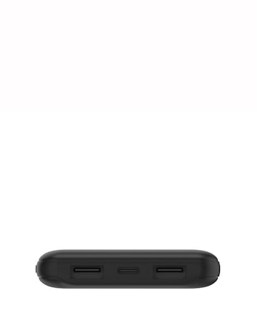 Belkin BoostCharge 15W 10,000mAh Power Bank with Built-In Cable - Black