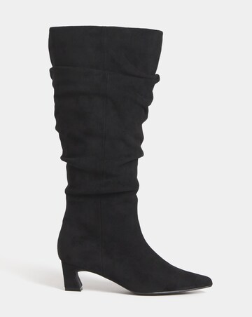 Alison Slouchy Pointed Knee High Boots - Wide Fit (E) & Curvy Calf