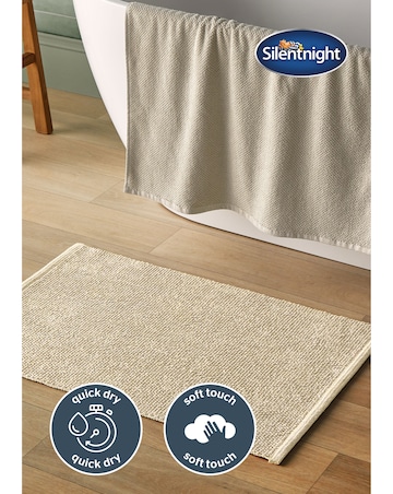 Silentnight Textured Knot Cotton Bath Mat