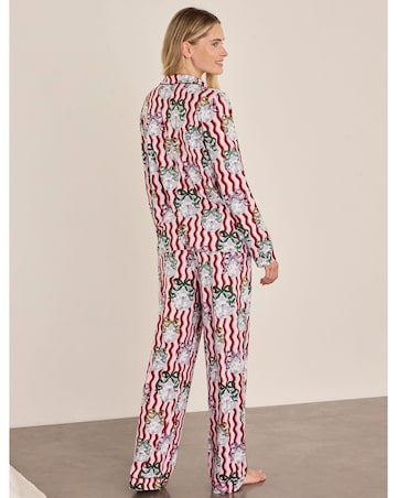Chelsea Peers Classic Long Sleeve Button Up Disco Pyjama Set