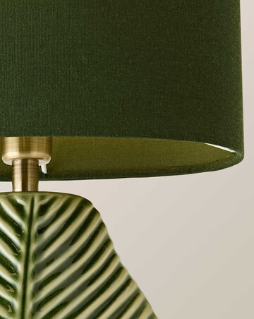 ValueLights Paloma Leaf Embossed Ceramic Table Lamp