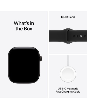 Apple Watch Series 12 GPS 46mm - Black Aluminium/Black Sport Band - S/M