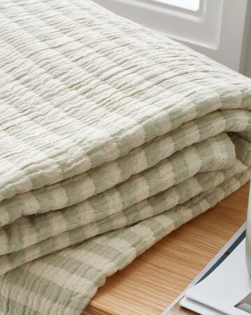 Bianca Cotton Muslin Stripe Throw