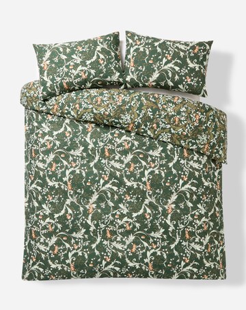 Forest Leaf Scroll Cotton Blend Duvet Cover Set