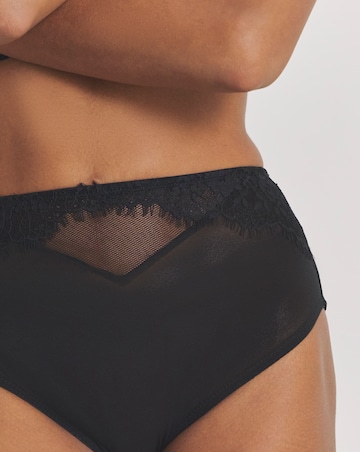 Pretty Secrets Lace Full Brief Knickers Black