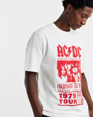Only & Sons ACDC Relaxed Fit T-Shirt - Off White