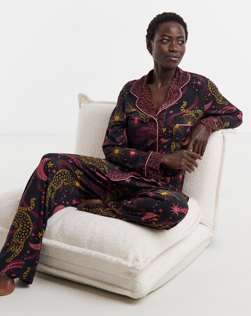 Figleaves Celestial Leopard Contrast Pyjamas
