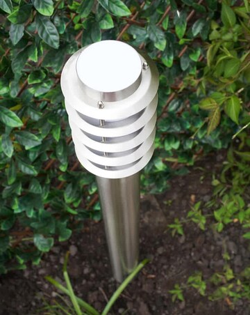 ValueLights Wharf 4 Pack 1m Outdoor Wired Bollard Light Posts - Bulbs Included