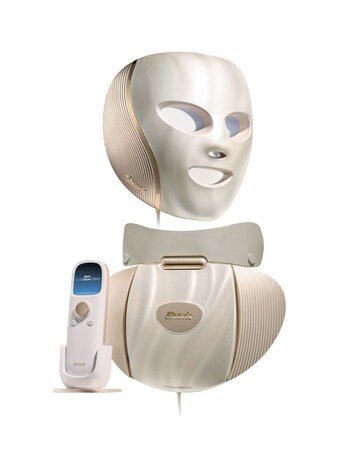 CryoGlow Clinic 360 Contrast LED Face & Neck Mask FW575UKGD1 Champagne