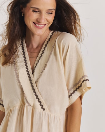 Beach to Beach Cotton Ric Rac Mini Beach Dress