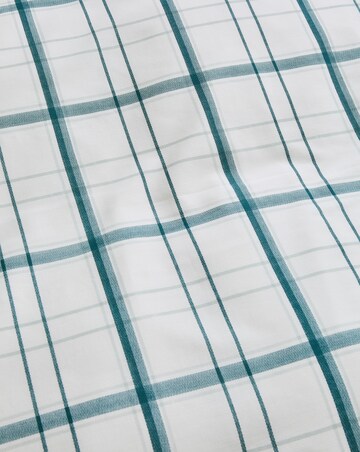 Painted Check Cotton Blend Reversible Duvet Cover Set