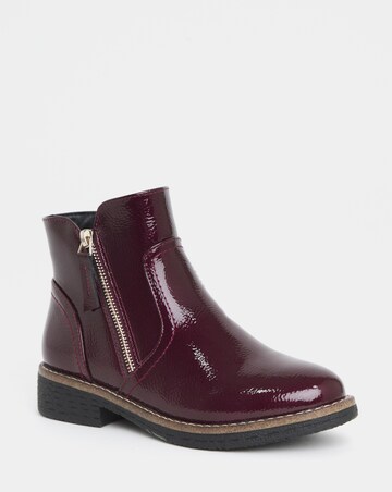 Cushion Walk Side Zip Chelsea Boot Crepe Sole - Wide Fit (E)