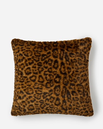 Leopard Print Faux Fur Cushion