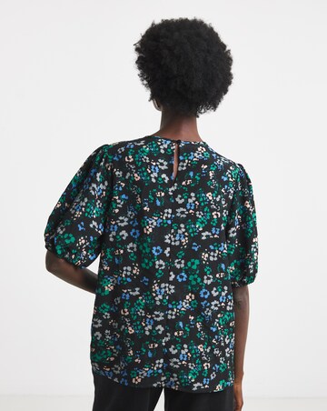 Floral Print Puff Sleeve Top