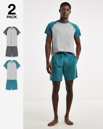 2 Pack Raglan Pyjama Set