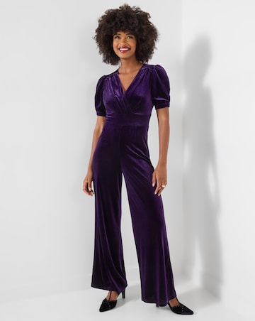 Joe Browns Gabriella Velour Wrap Front Jumpsuit