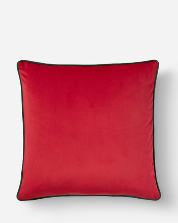 Ho Ho Ho Embroidered Velvet Christmas Cushion
