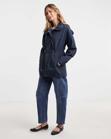 Navy Hooded Parka Jacket