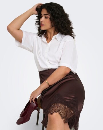 ONLY MIDI LACE SATIN SKIRT