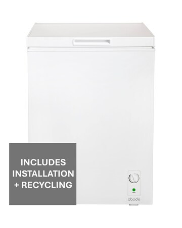 Abode A142CF0E1W Chest Freezer 142L White + Install