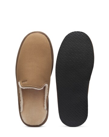 BOSS Lined Muled Slipper - Tan