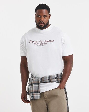 Jack & Jones Toronto Embroidered Logo T-Shirt - White