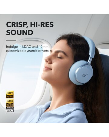 Soundcore Space One Noise Cancelling Over-Ear Headphones - Blue