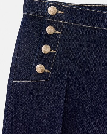 Mango Emily Wide Leg Jean with Side Buttons