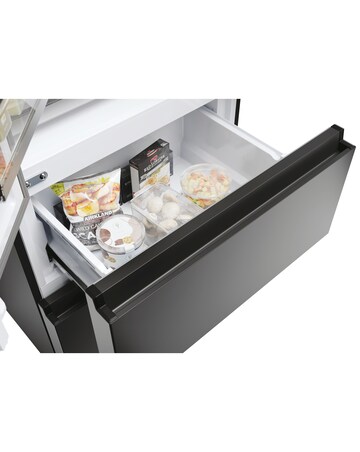 Haier HFR5719ENPB 70 FD Plain Door Refrigerator Black + Install