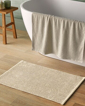 Silentnight Textured Knot Cotton Bath Mat