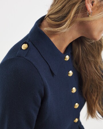 Military Peplum Cardigan