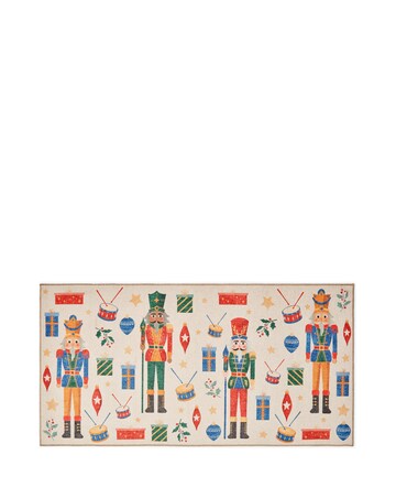 Christmas Nutcrackers Washable Large Doormat