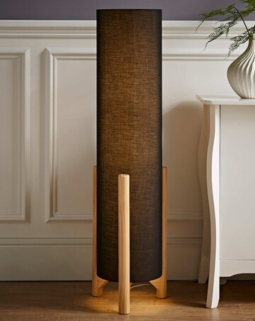 ValueLights Henry Charcoal Midi Floor Lamp