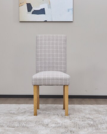 Ava Pair of Checked Dining Chairs