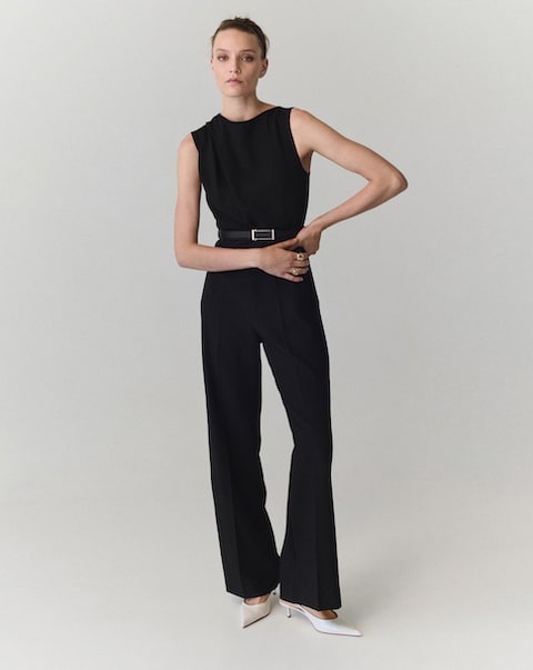 Mango Belt Detail Jumpsuit