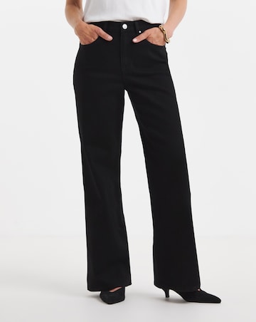 Black Authentic Wide Leg Jeans