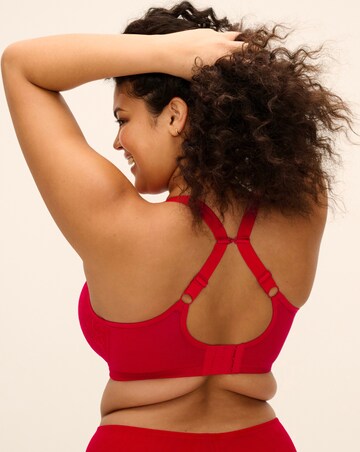 Elomi Brianna Padded Half Cup Wired Bra Red