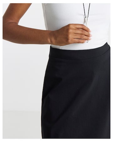 Simply Be Black Elasticated Waist Full Skirt