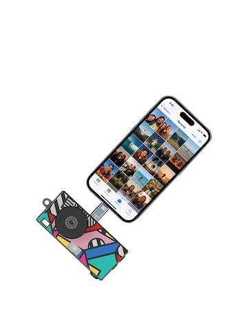 Praktica Snap& Go Mini Camera inc 8GB Micro SD Card & Phone Adapter Splash