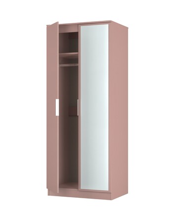 Humber Ready Assembled 2 Door Mirrored Wardrobe - Kids
