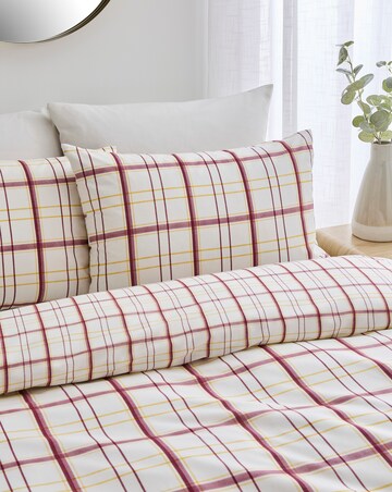 Painted Check Cotton Blend Reversible Duvet Cover Set