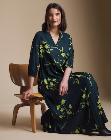 Julipa Navy Printed Midi Dress
