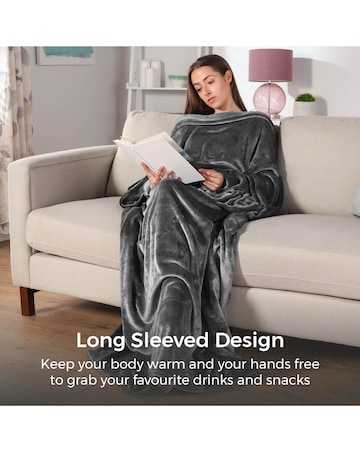 Carmen C81149GRY Heated Wearable Blanket