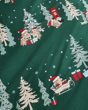 Christmas Hedgehog Cotton Blend Reversible Duvet Cover Set
