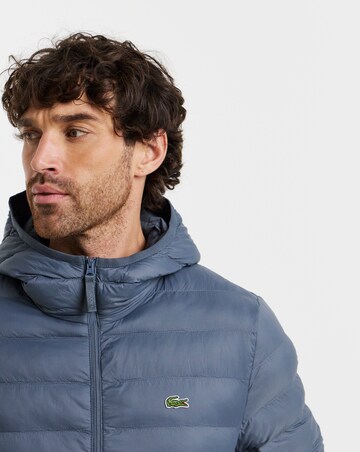 Lacoste Lightweight Water Repellent Puffer Jacket - Grey