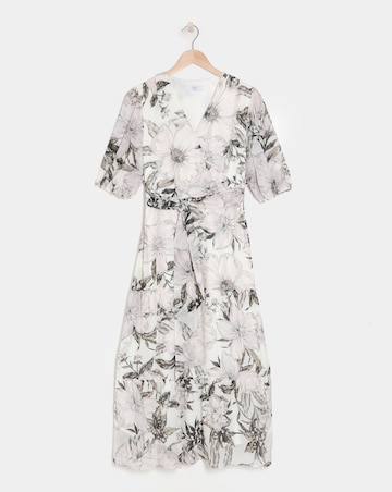 Joanna Hope Belted Midi Tiered Dress