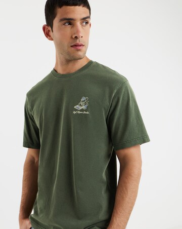 Only & Sons Milo Fixworks Washed Relaxed Fit T-Shirt - Pine Green