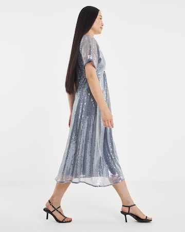 Sequin Twist Front Dress